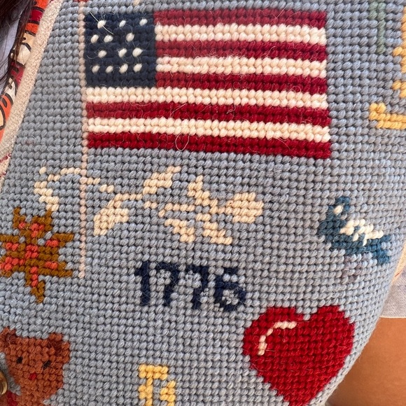 Vintage 1990 Ralph Lauren Country Needlepoint Vest - Picture 5 of 7